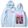 画像16: cross-border Barbie come on English letter printed hooded hoody sweater　ユニセックス男女兼用 バービー＆レターロゴフーディセーターパーカー  (16)