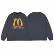 画像5: M logo long sleeve T-shirt Sweatshirt 　ユニセックス男女兼用Mロゴプリント長袖Tシャツ　スエット (5)