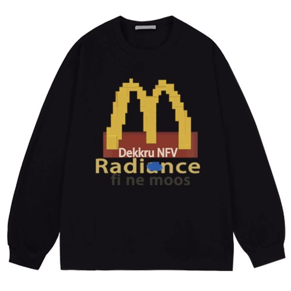 画像1: M logo long sleeve T-shirt Sweatshirt 　ユニセックス男女兼用Mロゴプリント長袖Tシャツ　スエット (1)