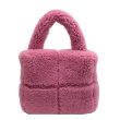 画像5: quilted lamb fur tote bag Handbag 　キルティングワンハンドルファートートバッグアンダーアームバッグ (5)