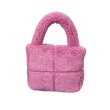 画像7: quilted lamb fur tote bag Handbag 　キルティングワンハンドルファートートバッグアンダーアームバッグ (7)