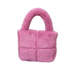 画像7: quilted lamb fur tote bag Handbag 　キルティングワンハンドルファートートバッグアンダーアームバッグ (7)