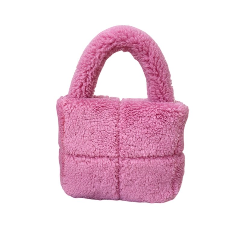 画像7: quilted lamb fur tote bag Handbag  キルティングワンハンドルファートートバッグアンダーアームバッグ (7)