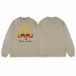 画像2: M logo long sleeve T-shirt Sweatshirt 　ユニセックス男女兼用Mロゴプリント長袖Tシャツ　スエット (2)