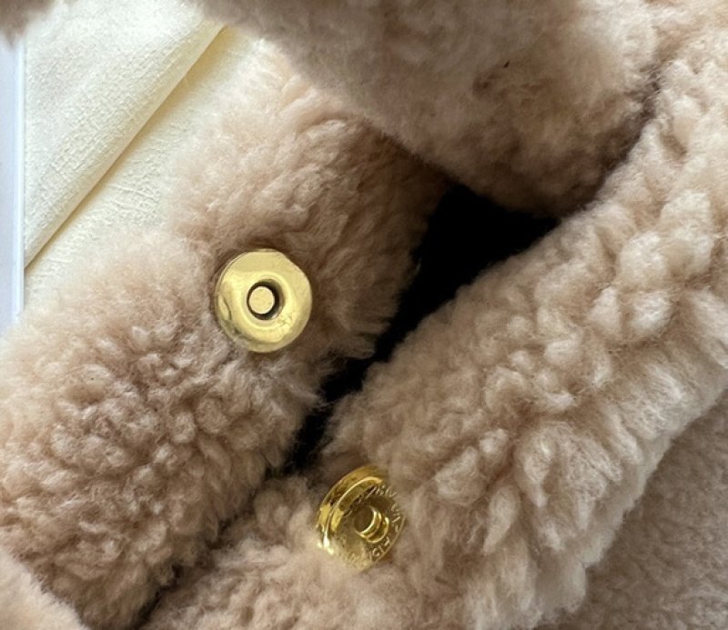 画像10: quilted lamb fur tote bag Handbag  キルティングワンハンドルファートートバッグアンダーアームバッグ (10)