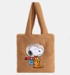 画像3: Plush Snoopy Fur Tote Shoulder Bag Shopping Bag Handbag 　スヌーピーファーショルダートートバッグアンダーアームバッグ (3)