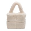 画像4: quilted lamb fur tote bag Handbag 　キルティングワンハンドルファートートバッグアンダーアームバッグ (4)