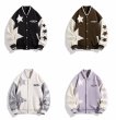 画像10: NASA x star letter embroidered baseball jacket stadium jacket baseball uniform jacket blouson  ユニセックス 男女兼用NASAナサ×スター星刺繍スタジアムジャンパー スタジャン MA-1 ボンバー ジャケット ブルゾン (10)