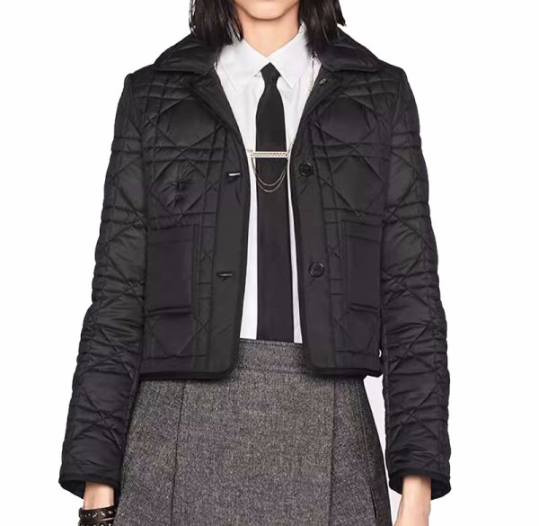 画像1: French short slim quilted long-sleeved jacket coat　フレンチキルティングショート丈ジャケット コート (1)