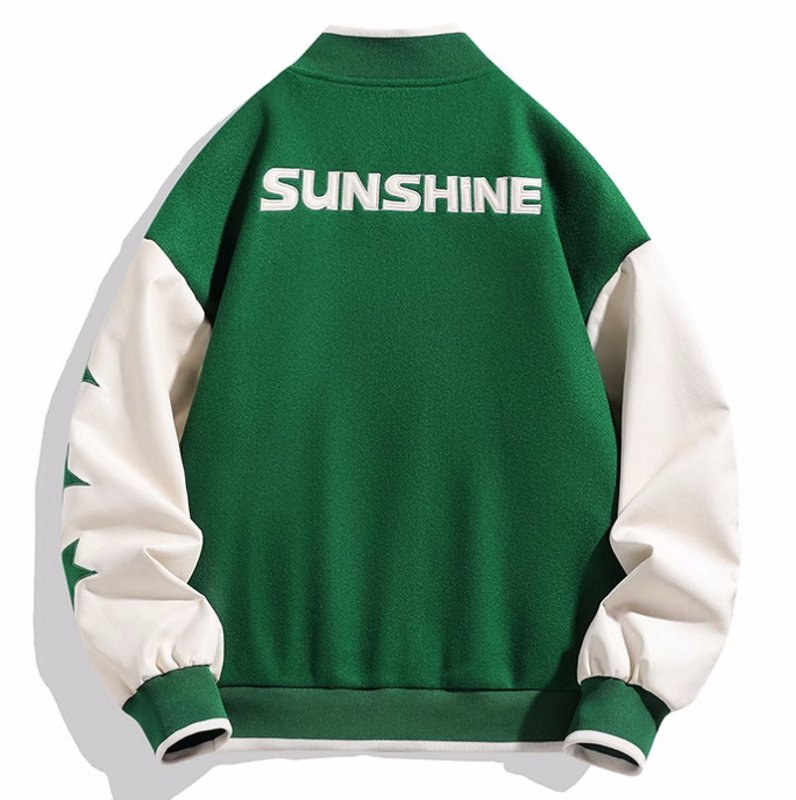 画像6: NASA x star letter embroidered baseball jacket stadium jacket baseball uniform jacket blouson  ユニセックス 男女兼用NASAナサ×スター星刺繍スタジアムジャンパー スタジャン MA-1 ボンバー ジャケット ブルゾン (6)