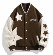 画像3: NASA x star letter embroidered baseball jacket stadium jacket baseball uniform jacket blouson  ユニセックス 男女兼用NASAナサ×スター星刺繍スタジアムジャンパー スタジャン MA-1 ボンバー ジャケット ブルゾン (3)