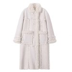 画像1: thickened  lamb fur coat warm plush  long-sleeved coat jacket　ファーファーロングリバーシブル コート ジャケット (1)