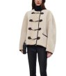 画像2: fur short duffel coat long-sleeved jacket　ファーショート丈ダッフル コート ジャケット (2)