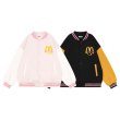 画像6: Nerensup big M logo baseball jacket stadium jacket baseball uniform jacket blouson  ユニセックス 男女兼用ビッグMロゴスタジアムジャンパー スタジャン MA-1 ボンバー ジャケット ブルゾン (6)