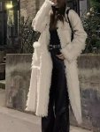 画像2: thickened  lamb fur coat warm plush  long-sleeved coat jacket　ファーファーロングリバーシブル コート ジャケット (2)