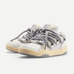 画像7: UnisexHigh Cut Leather Lace Up Leather Bicolor Sneakers Bread Shoes  ユニセックス ハイカットレザーレースアップバイカラー厚底スニーカーブレッドシューズ (7)