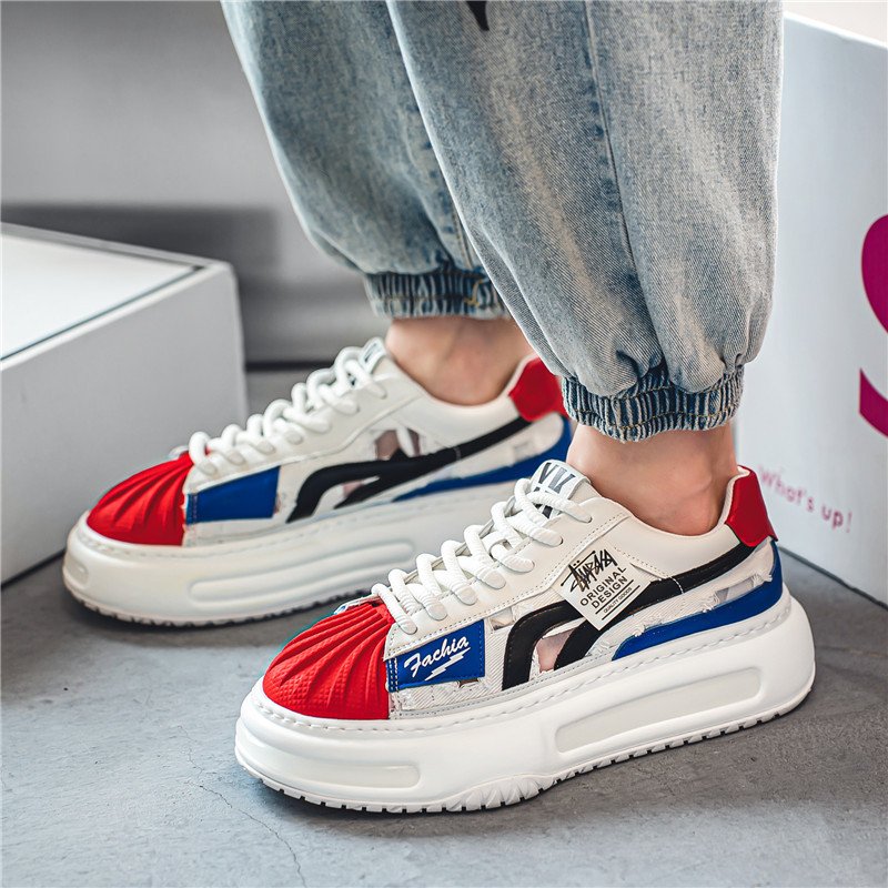 画像6: Unisex distressed canvas & leather Lace Up Sneakers  Shoes  ユニセックス 男女兼用ダメージキャンバス＆レザーレースアップスニーカー (6)