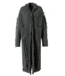 画像15: Tassel Mid Length Soft Wax Lazy Style Knit Cardigan Sweater Jacket Coat　フリンジロングカーディガン コート ジャケット (15)