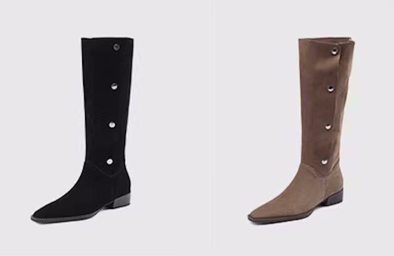 画像3: Woman's Western heap boots Cowboy  Long Boots Ladies FrenchBoots　サイドボタン付きウエスタンレザーヒープブーツロングブーツ (3)