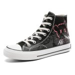 画像2: Unisex Graffiti Anime Cartoon  canvas & leather Lace Up High cut & low cut Sneakers  Shoes  ユニセックス 男女兼用グラフィックペイントベア熊キャンバスハイカット＆ローカットレースアップスニーカー (2)