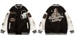 画像1: chess embroidery baseball jacket stadium jacket baseball uniform jacket blouson  ユニセックス 男女兼用チェス刺繍スタジアムジャンパー スタジャン MA-1 ボンバー ジャケット ブルゾン (1)