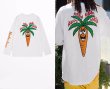 画像3: hip hop unique carrot print long sleeve T-shirt  ユニセックス 男女兼用 ユニークキャロット人参プリント 長袖 ロングスリーブ Tシャツ  (3)