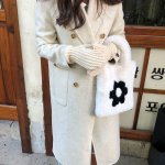 画像8: flower fur tote bag  Shopping Bag Handbag 　フラワーファーモコモコトートバッグアンダーアームバッグ (8)