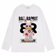 画像1: tyrant rabbit long sleeve T-shirt  ユニセックス 男女兼用 暴君ラビット 長袖 ロングスリーブ Tシャツ  (1)