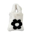 画像10: flower fur tote bag  Shopping Bag Handbag 　フラワーファーモコモコトートバッグアンダーアームバッグ (10)