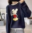 画像2: Back view Mickey Mouse braid sweater　ユニセックス男女兼用 バックミッキーマウスミッキー編み込み丸首クールネックセーター (2)