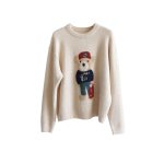 画像5: shopping bear braid crew neck round neck sweater　ユニセックス男女兼用 ショッピングベア熊編み込み丸首クールネックラウンドネックセーター (5)