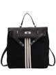 画像1: 3 way Kelly style Stripe  bag Hand Shoulder Backpack ユニセックス 3 way バッグ ショルダー ハンド バックパック  (1)