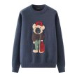 画像10: shopping bear braid crew neck round neck sweater　ユニセックス男女兼用 ショッピングベア熊編み込み丸首クールネックラウンドネックセーター (10)