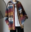 画像6: unisex mohair border cardigan sweater  round neck long-sleeved cardigan　ユニセックス男女兼用モヘア セーター (6)