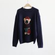 画像4: shopping bear braid crew neck round neck sweater　ユニセックス男女兼用 ショッピングベア熊編み込み丸首クールネックラウンドネックセーター (4)