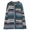 画像2: unisex mohair border cardigan sweater  round neck long-sleeved cardigan　ユニセックス男女兼用モヘア セーター (2)