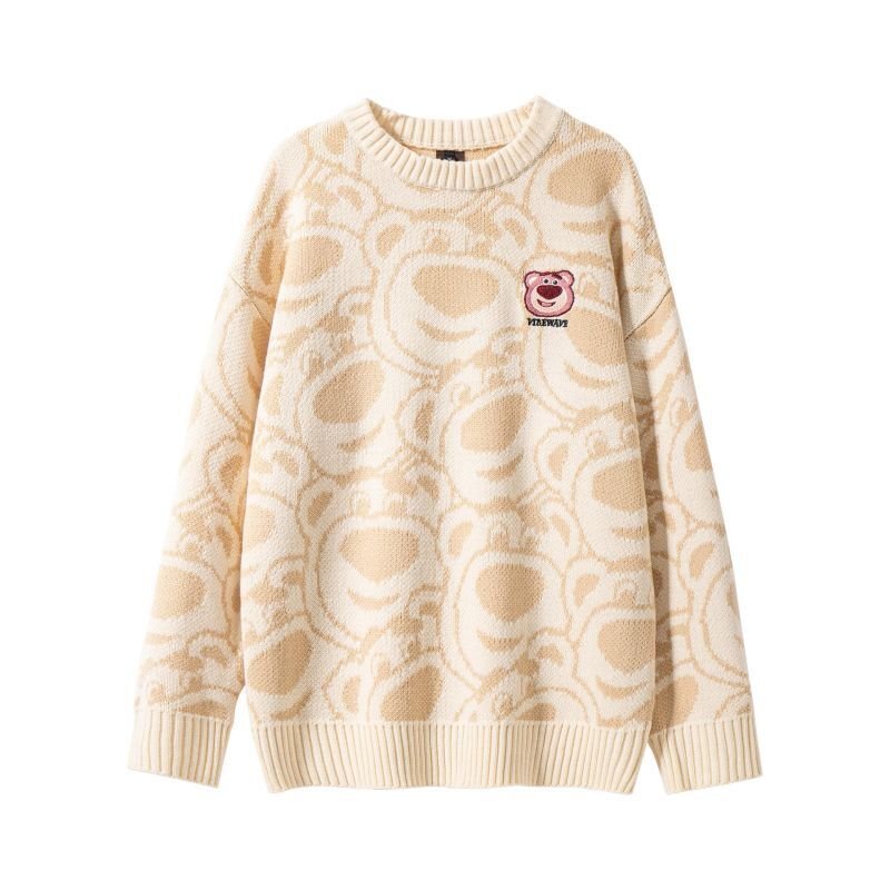画像2: unisex lotso braid sweater pullover round neck long-sleeved 　ユニセックス男女兼用 ロッツォ編み込み セータープルオーバプルオーバー セーター (2)