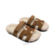 画像7: fashionable soft-soled H slippers plush slippers Sandals 　ファーモコモコHベルトサンダルスリッパ (7)