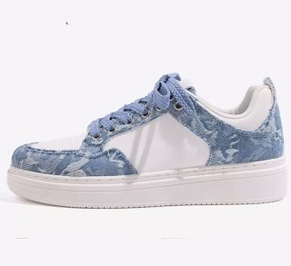 Pacman denim lace up sneakers Shoes ユニセックス 男女兼用