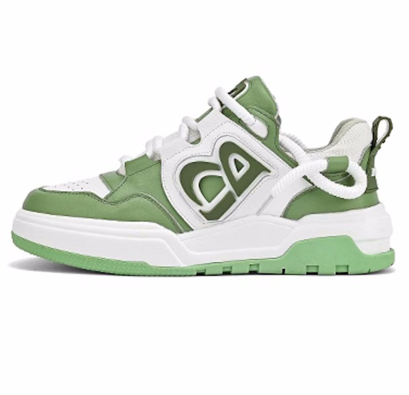 画像3: Unisex thick-soled leather Lace Up Sneakers  Shoes  ユニセックス 男女兼用Bロゴレザーレースアップスニーカー (3)