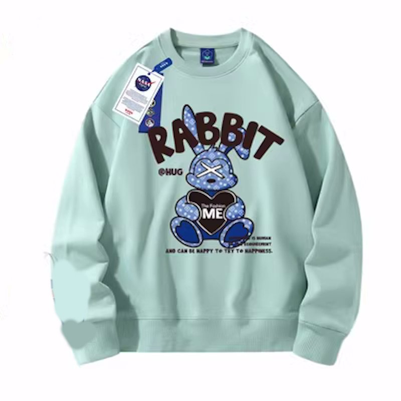 画像7: unisex Monogram Rabbit Sweat Pullover  round neck long-sleeved  ユニセックス男女兼用 モノグラムラビットスエットプルオーバートレーナー (7)