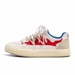 画像2: Stitching platform leather lace-up sneakers  Shoes  ユニセックス 男女兼用ステッチング厚底プラットフォームレザーレースアップスニーカー (2)