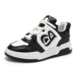 画像2: Unisex thick-soled leather Lace Up Sneakers  Shoes  ユニセックス 男女兼用Bロゴレザーレースアップスニーカー (2)