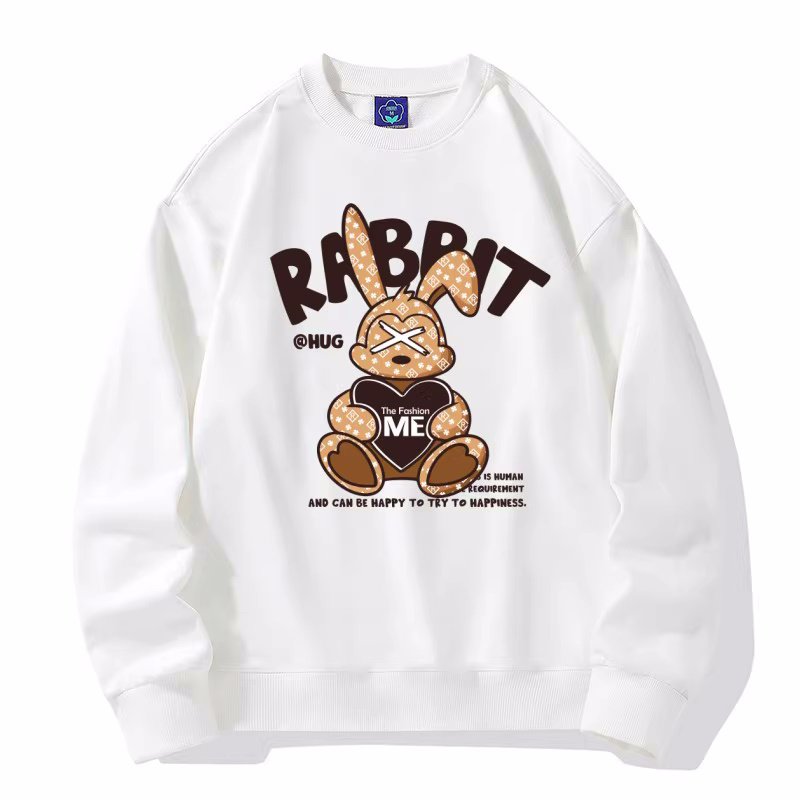 画像3: unisex Monogram Rabbit Sweat Pullover  round neck long-sleeved  ユニセックス男女兼用 モノグラムラビットスエットプルオーバートレーナー (3)
