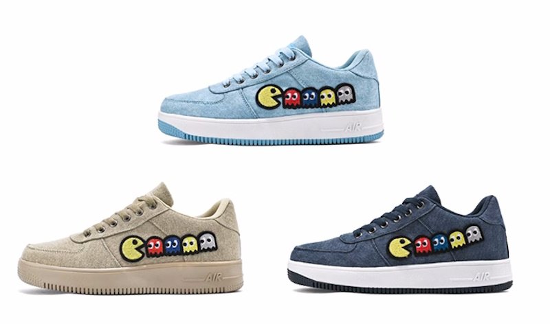 画像4: Pacman denim lace up sneakers  Shoes  ユニセックス 男女兼用パックマンデニムレースアップスニーカー (4)