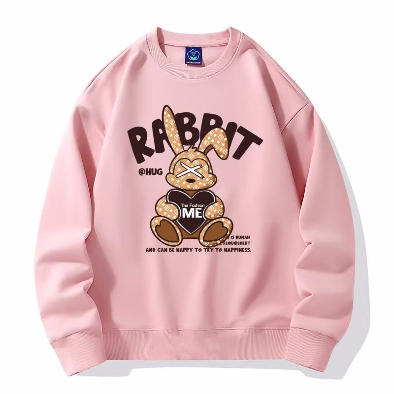 画像8: unisex Monogram Rabbit Sweat Pullover  round neck long-sleeved  ユニセックス男女兼用 モノグラムラビットスエットプルオーバートレーナー (8)