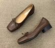 画像4: women's square toe flat shoe pumps　スクエアトゥ フラットシューズパンプスバレーシューズ (4)