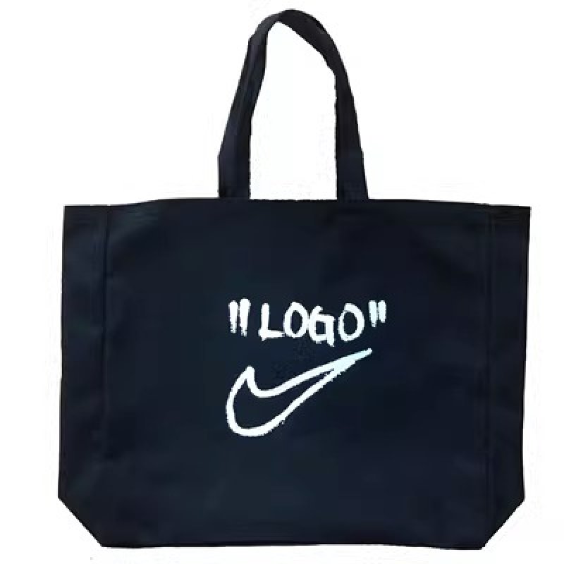 画像3: "LOGO" Swoosh canvas Unisex tote bag 男女兼用 スウォッシュ ロゴ スウッシュ コットン トートバッグ (3)