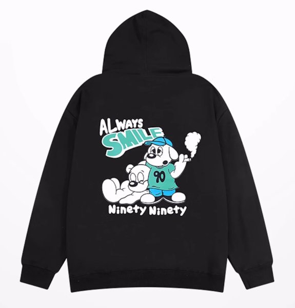 画像1: Unisex smoking bear hoodie Sweat Shirt 男女兼用　　スモーキングベア熊フーディ　スウェットパーカー　シャツ (1)