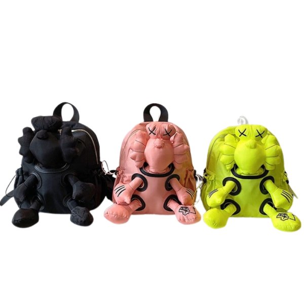 画像1: 3 colors Kaws Style Bag Backpack カウズ スタイル バッグ バックパック リュックサック (1)